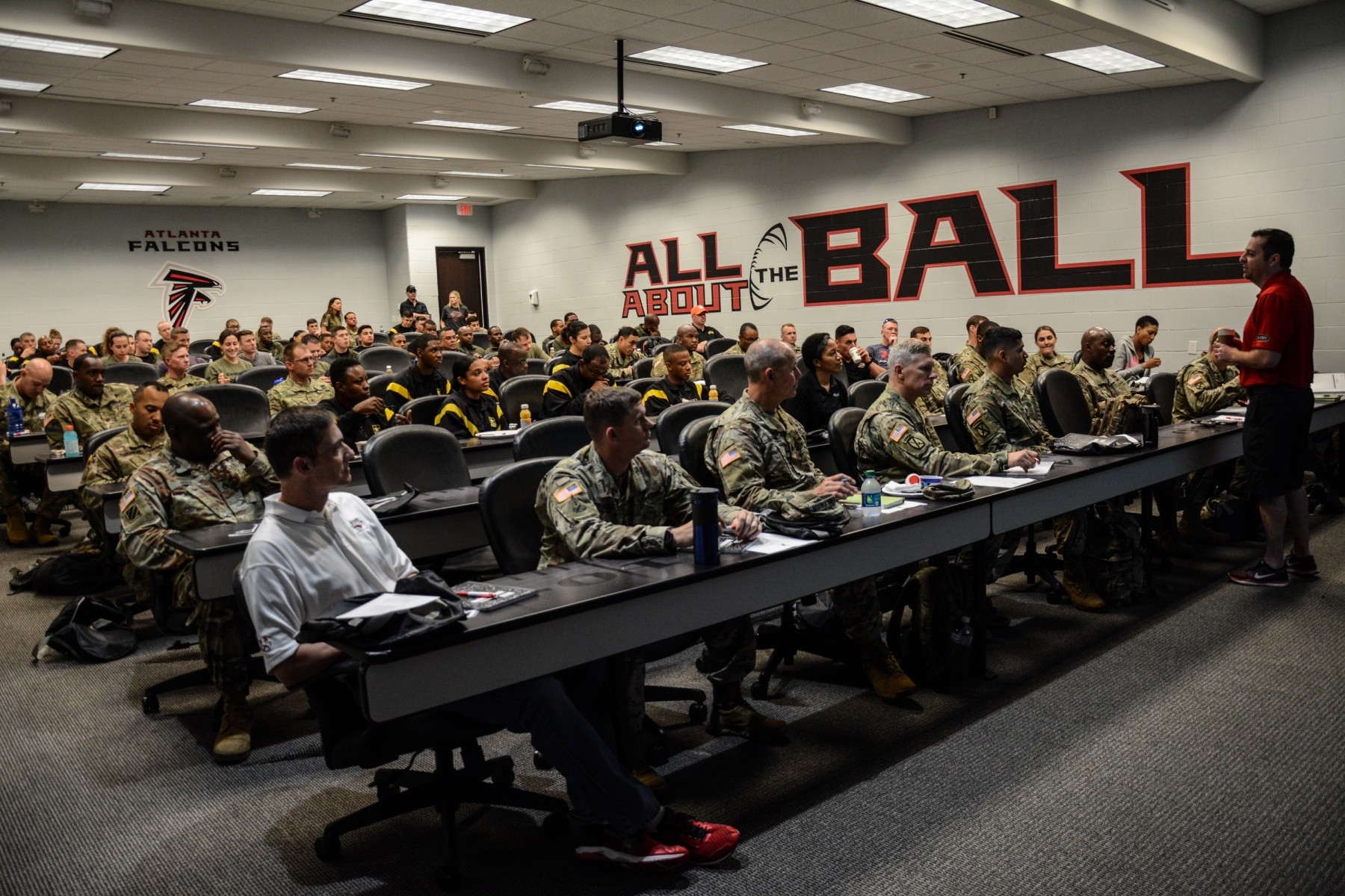 Benning Soldiers attain summit of human performance with Atlanta Falcons, Article