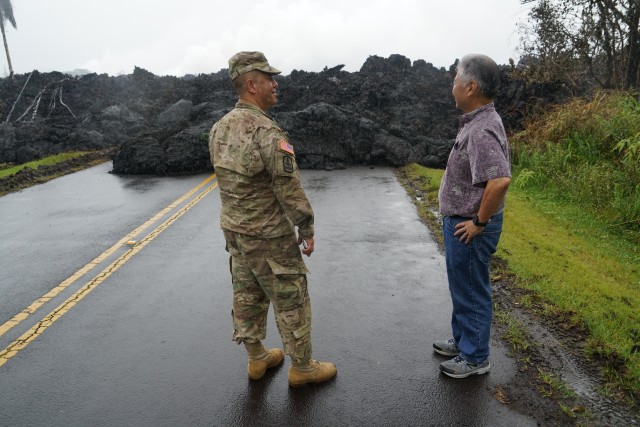 Guard helping with evacuations as volcano erupts