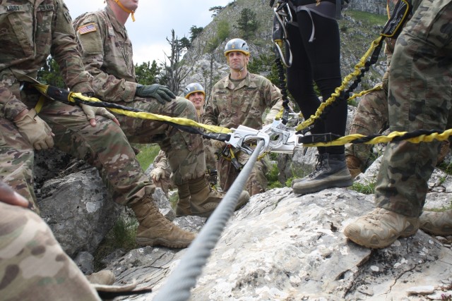 Rock Climbing in Kosovo Builds Teamwork for the 3-61 CAV