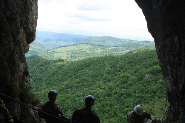 Rock Climbing in Kosovo Builds Teamwork for the 3-61 CAV