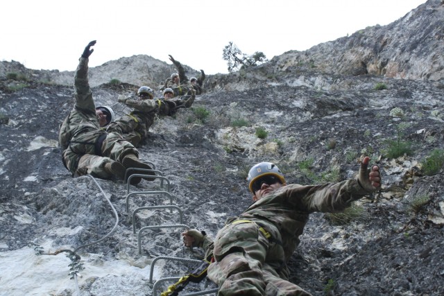 Rock Climbing in Kosovo Builds Teamwork for the 3-61 CAV