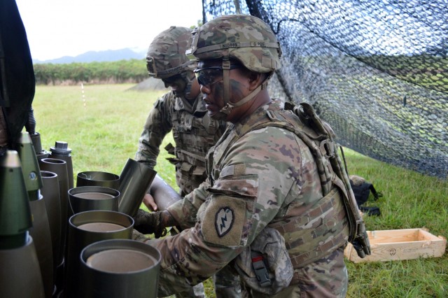 Soldiers fire artillery during Tiger Balm 18 live fire exercise