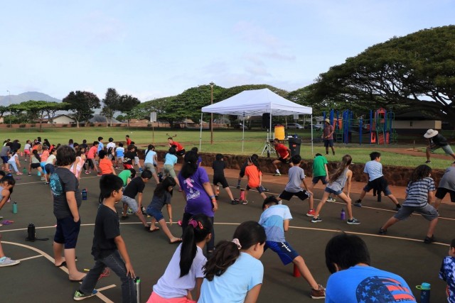 84th Engineer Battalion 'Gets Fit' with Mililani Uka Elementary School