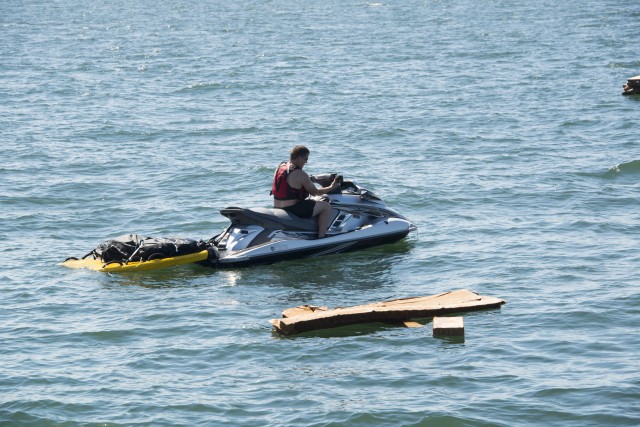 Waterborne airdrop testing complete on 2013 Yamaha FX SHO Advanced Rescue Craft