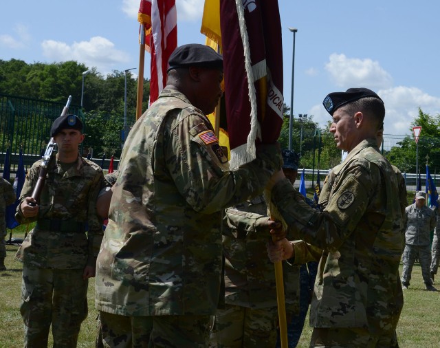 LRMC relinquishment of responsiblity ceremony for Command Sgt. Maj. Clark Charpentier