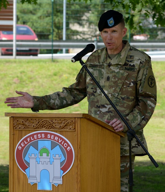 LRMC relinquishment of responsibility for Command Sgt. Maj. Clark Charpentier