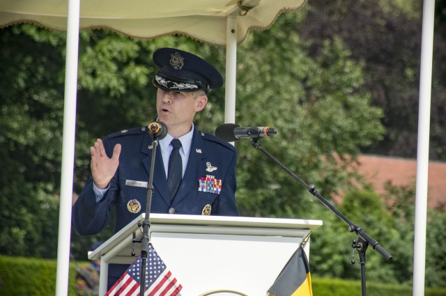 BG Dieter Bareihs speaks during ceremony