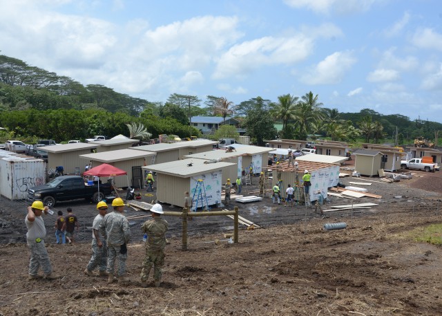 Hawaii National Guard hard at work on micro-shelter project