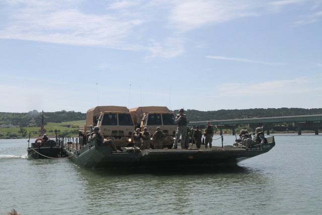 South Dakota engineers cross the Missouri river in support of Golden Coyote