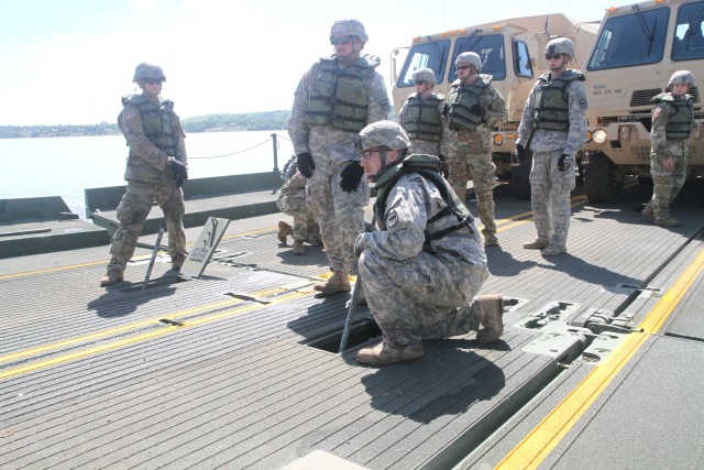 South Dakota engineers cross the Missouri river in support of Golden Coyote