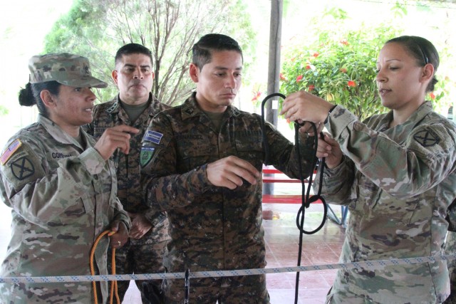 NHARNG teamed with Salvadoran soldiers and firefighters for swift-water training