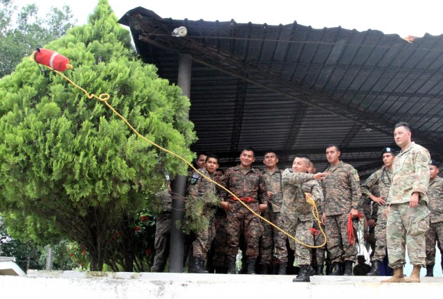 NHARNG teamed with Salvadoran soldiers and firefighters for swift-water training