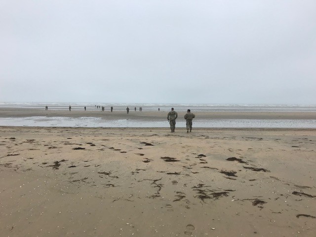 On the beach
