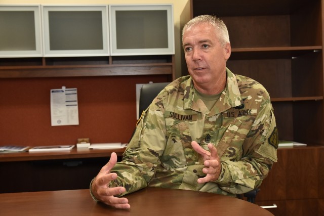 Sgt. Maj. Roy Sullivan explains his responsibilities as PEO Aviation's first-ever sergeant major