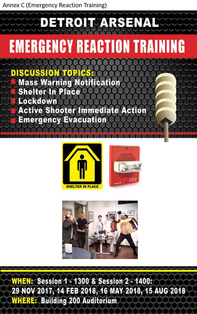 Detroit Arsenal Emergency Reaction Training graphic