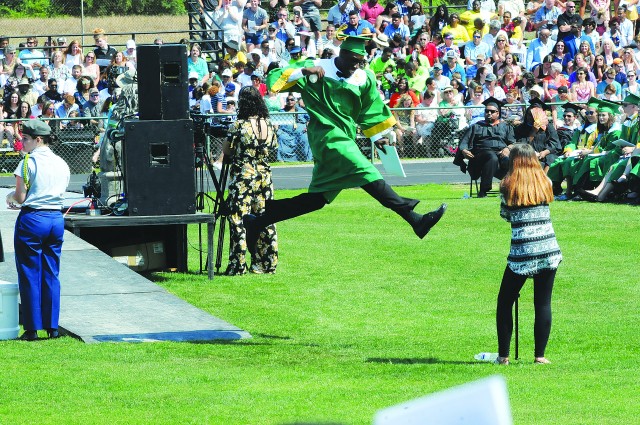 Student celebrates high school graduation