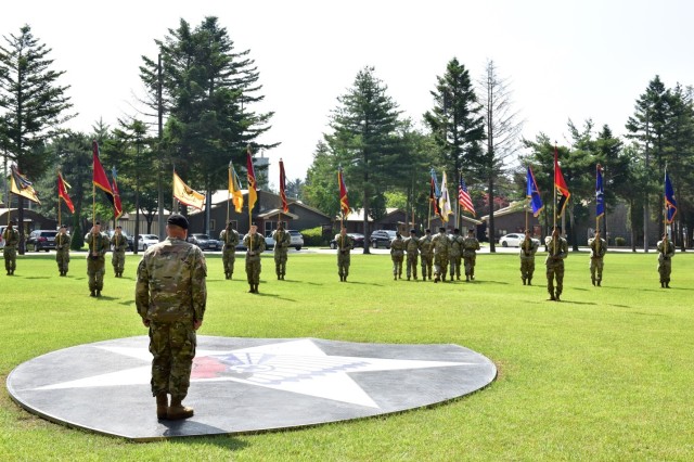 Conclusion of the USAG Camp Red Cloud colors casing