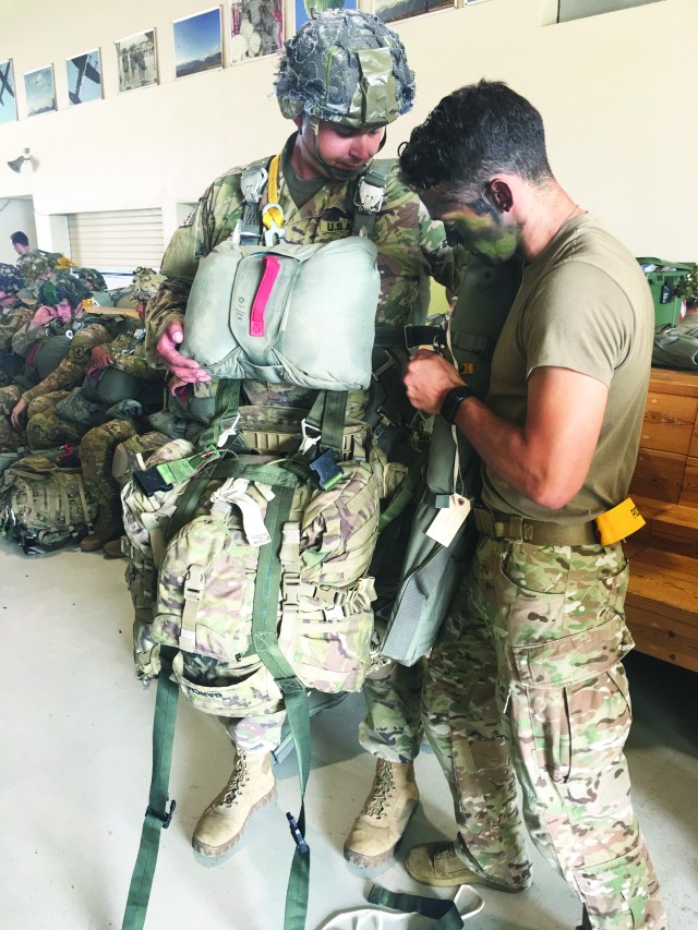 Health provider blends in with paratroopers