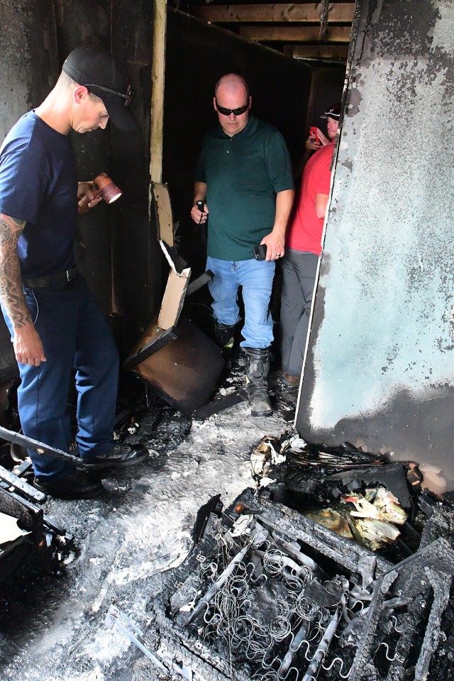 Fire investigations training at Fort Knox