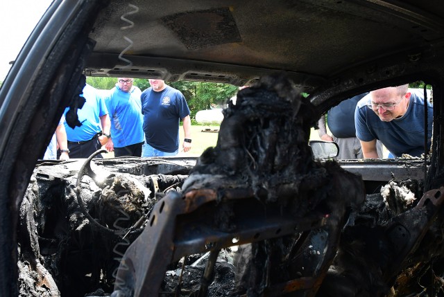 Fire investigations training at Fort Knox