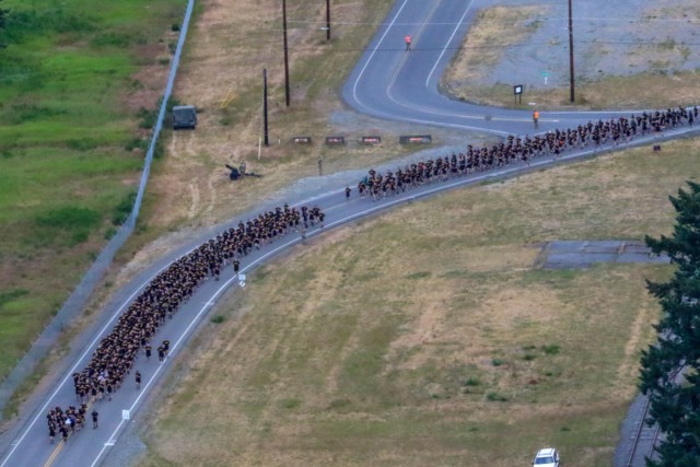 America's First Corps Run, celebrates Army's 243rd Birthday Aerial photos