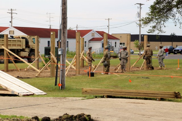 284th Engineers work on troop project during CSTX 86-18-04 at Fort McCoy