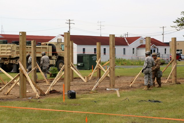 284th Engineers work on troop project during CSTX 86-18-04 at Fort McCoy