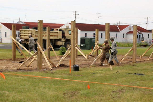 284th Engineers work on troop project during CSTX 86-18-04 at Fort McCoy