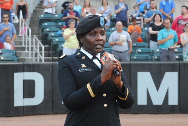 Holman sings Star Spangled Banner