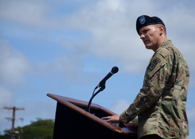 Elsen Assumes Command of 500th MI Brigade-Theater