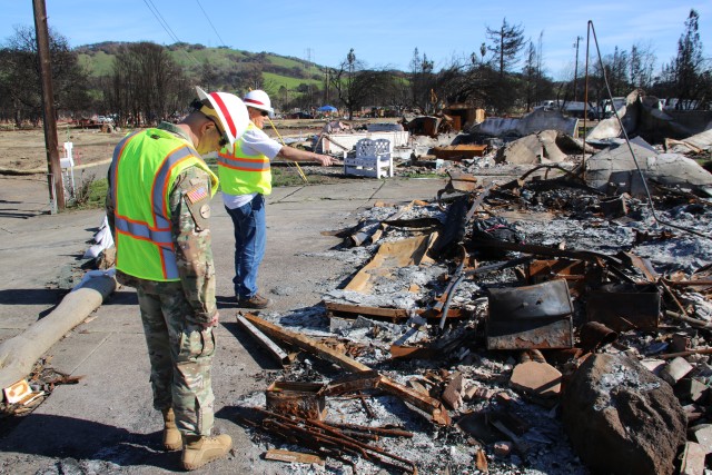 Post wildfire fire-related debris removal work