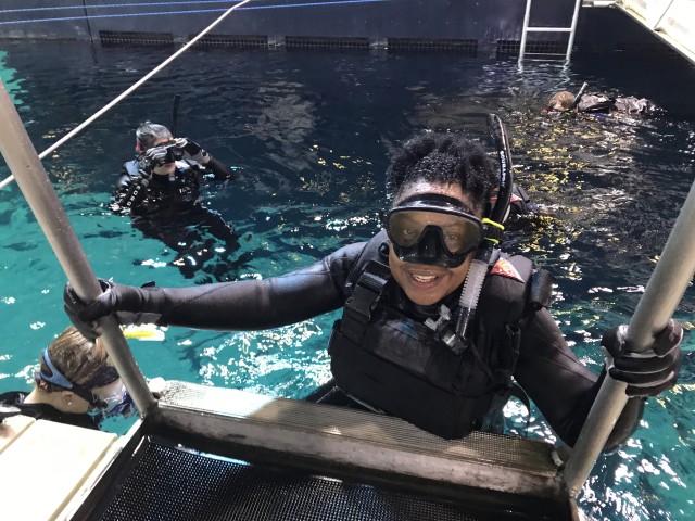 Out of the water