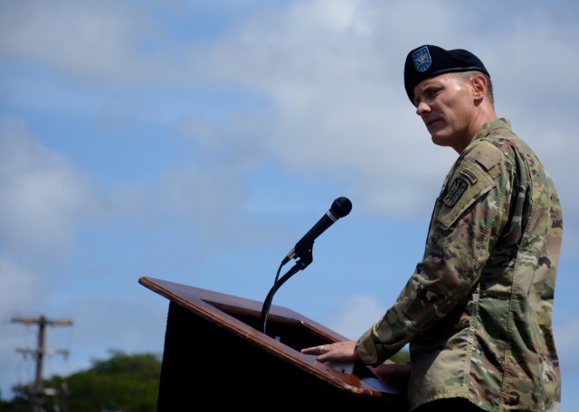 Elsen Assumes Command of 500th MI Brigade-Theater