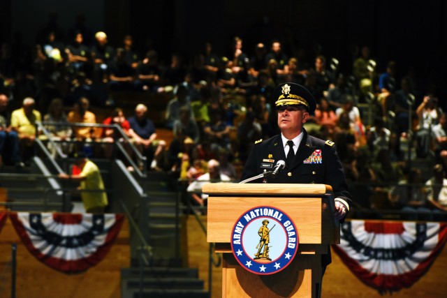 Lt. Gen. Kadavy hosts Twilight Tattoo, recognizes employers