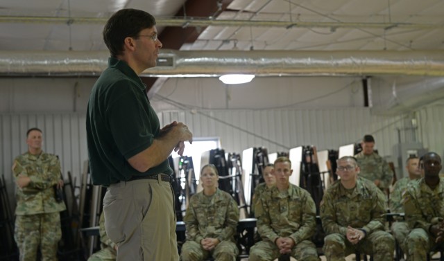 Secretary of the Army pays visit to 38th ID Guard members