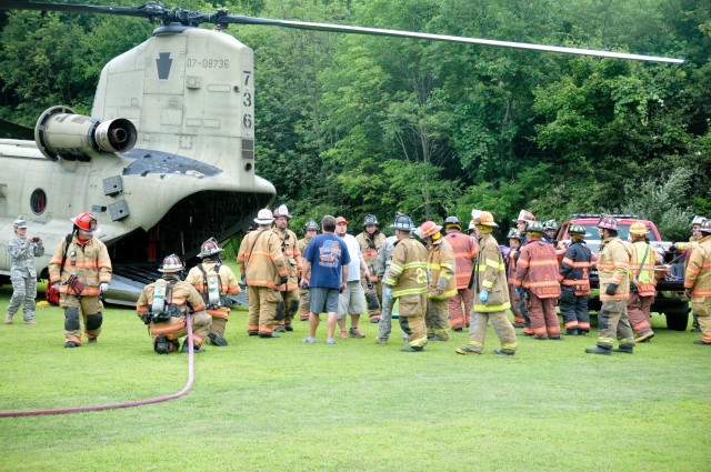 Pennsylvania Army Guard, civilian first responders train for aviation disasters