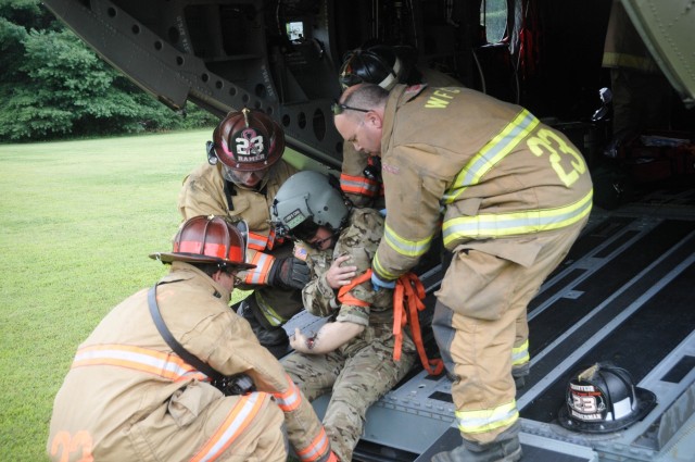 Pennsylvania Army Guard, civilian first responders train for aviation disasters