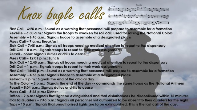 Bugle calls sound rich history at Fort Knox