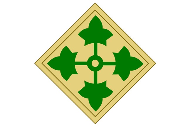 4th Infantry Division shoulder insignia. 