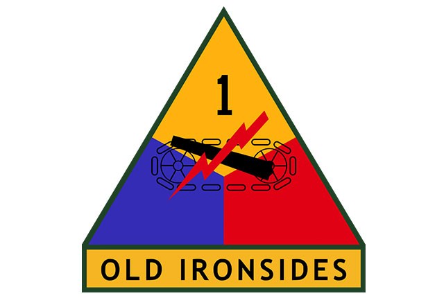 1st Armored Division shoulder insignia.