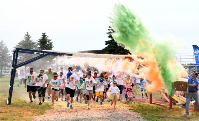 Fort Drum community members get colorful during fun run
