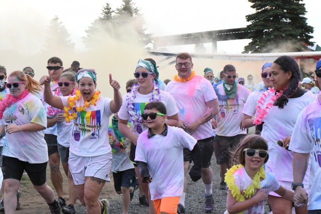 Fort Drum community members get colorful during fun run