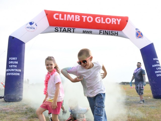 Fort Drum community members get colorful during fun run