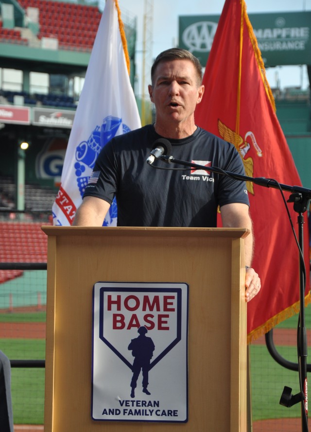 Army Vice Chief of Staff speaks during Run to Home Base Opening Ceremony