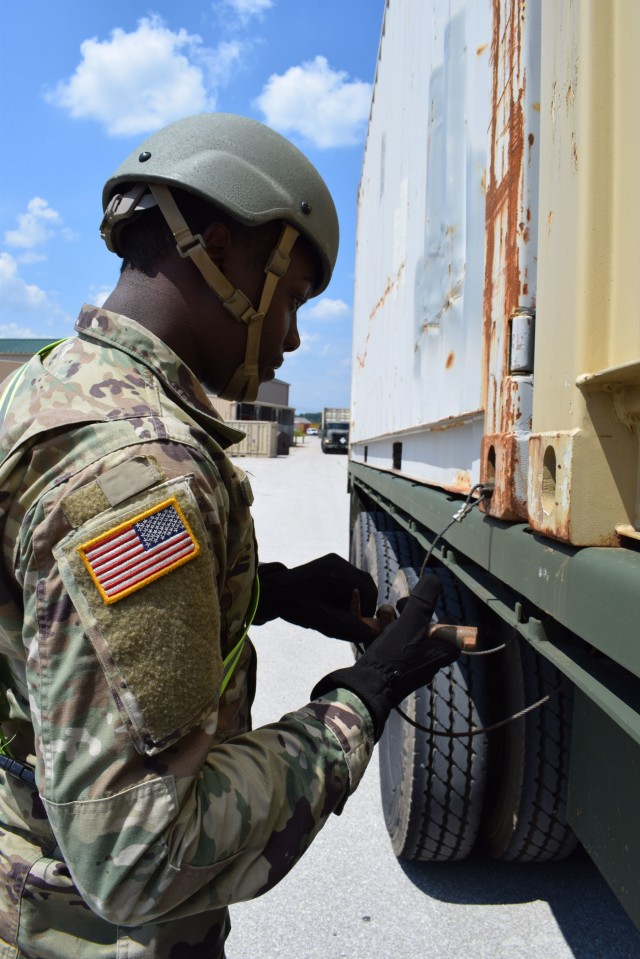 Soldiers Deliver Munitions to Crane Army