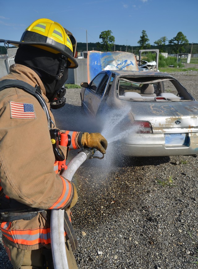 Firefighters from Fort Riley Fire and Emergency Services participated in fire investigation training July 20.