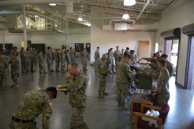 Soldiers from 1st Battalion, 5th Infantry Regiment, 1st Stryker Brigade Combat Team, 25th Infantry Division participate in Courage Ready 18-02