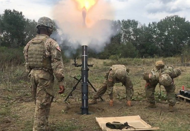 Mortarmen Conduct Training in Macedonia