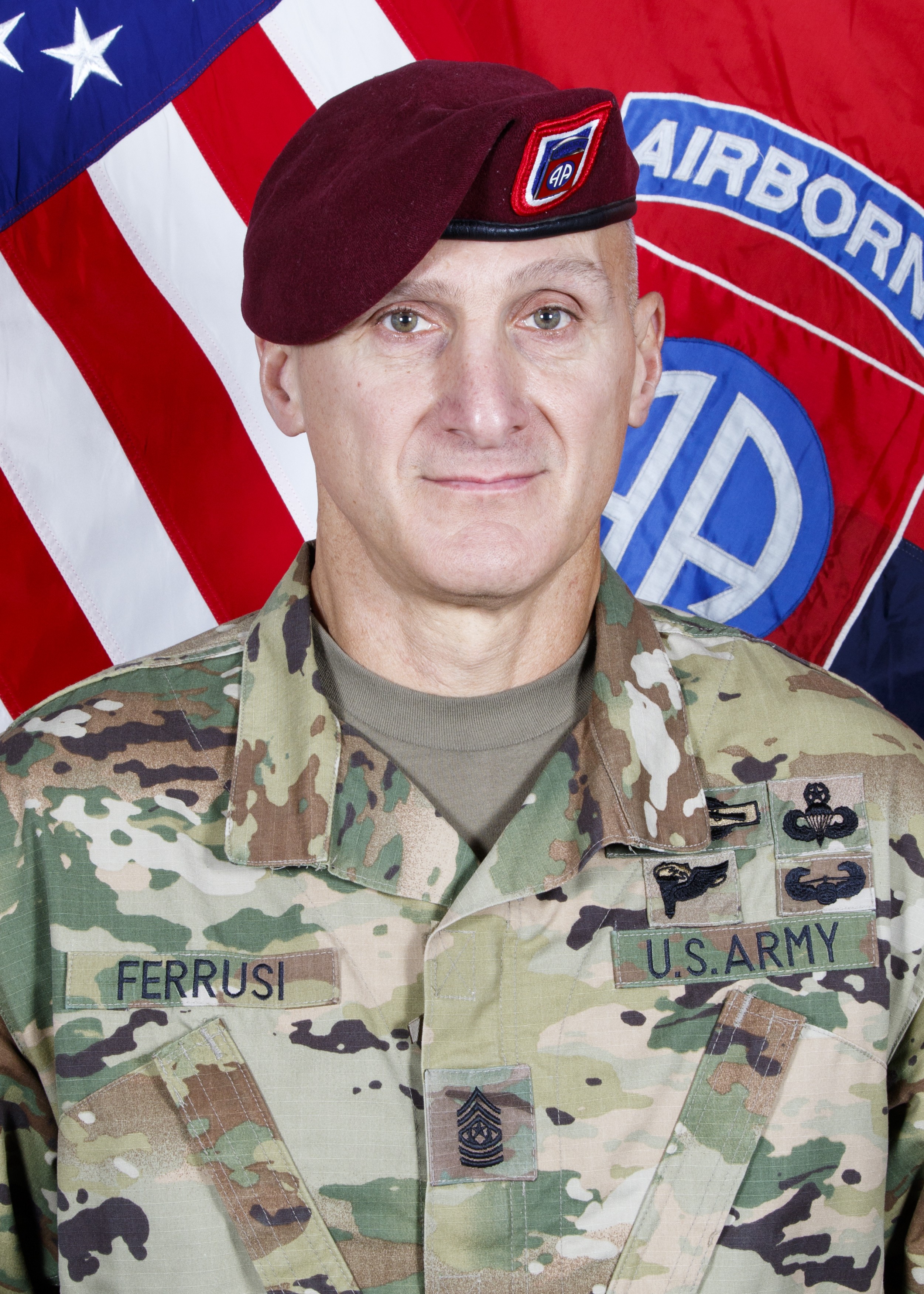 Command Sgt. Maj. Michael Ferrusi, 82nd Airborne Division Command ...