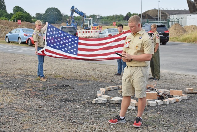 Flag-disposal ceremony